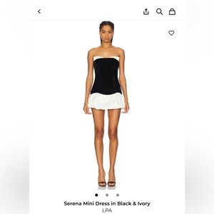SOLD OUT ON REVOLVE - LPA Black and White Serena Mini Dress
